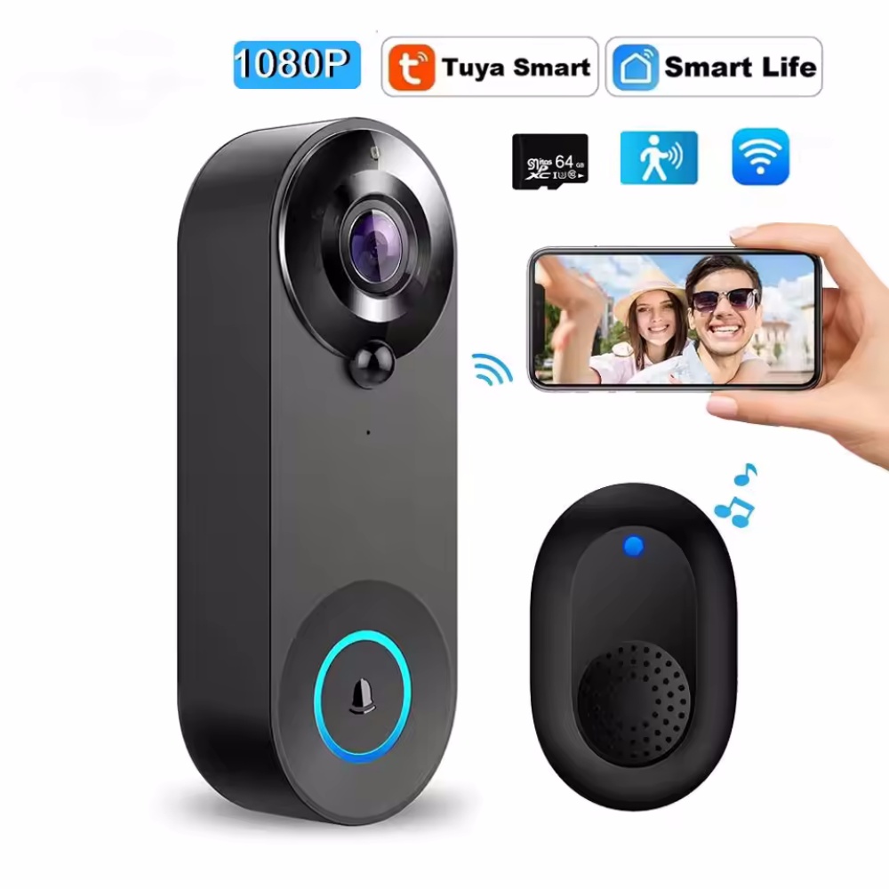 Smart Home Video - Tuya 1080P Wireless WIFI Doorbell Video