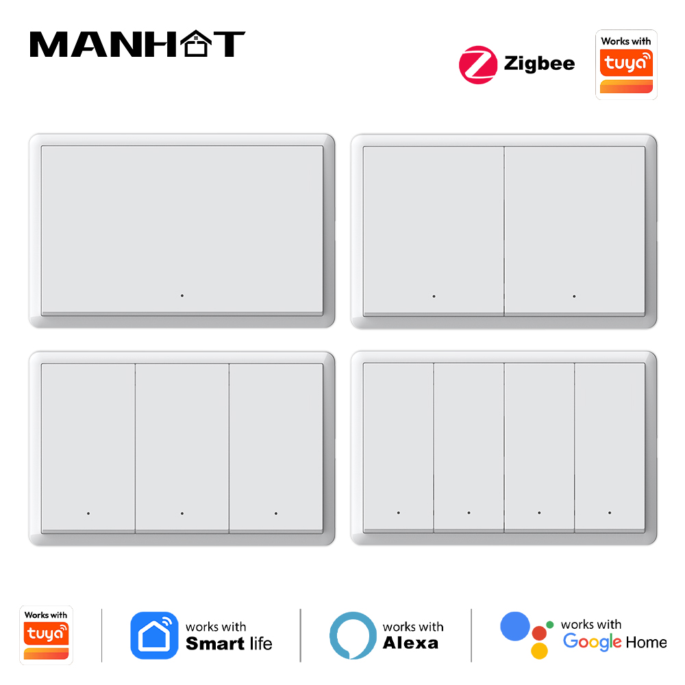 Manhot Smart zigbee Switch No  - Smart Home Alexa review and price