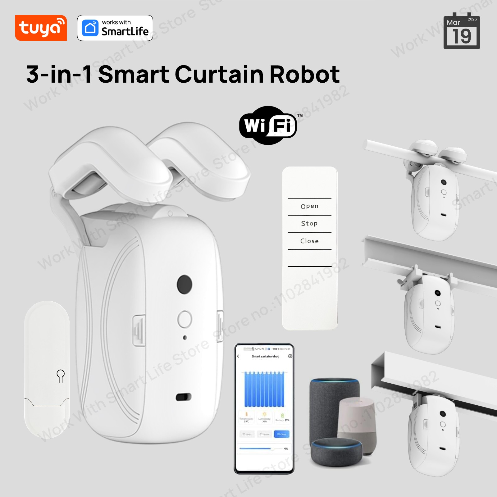 1/2PCS Tuya Smart WiFi Curtain - Smart Home Wifi Hub review and price