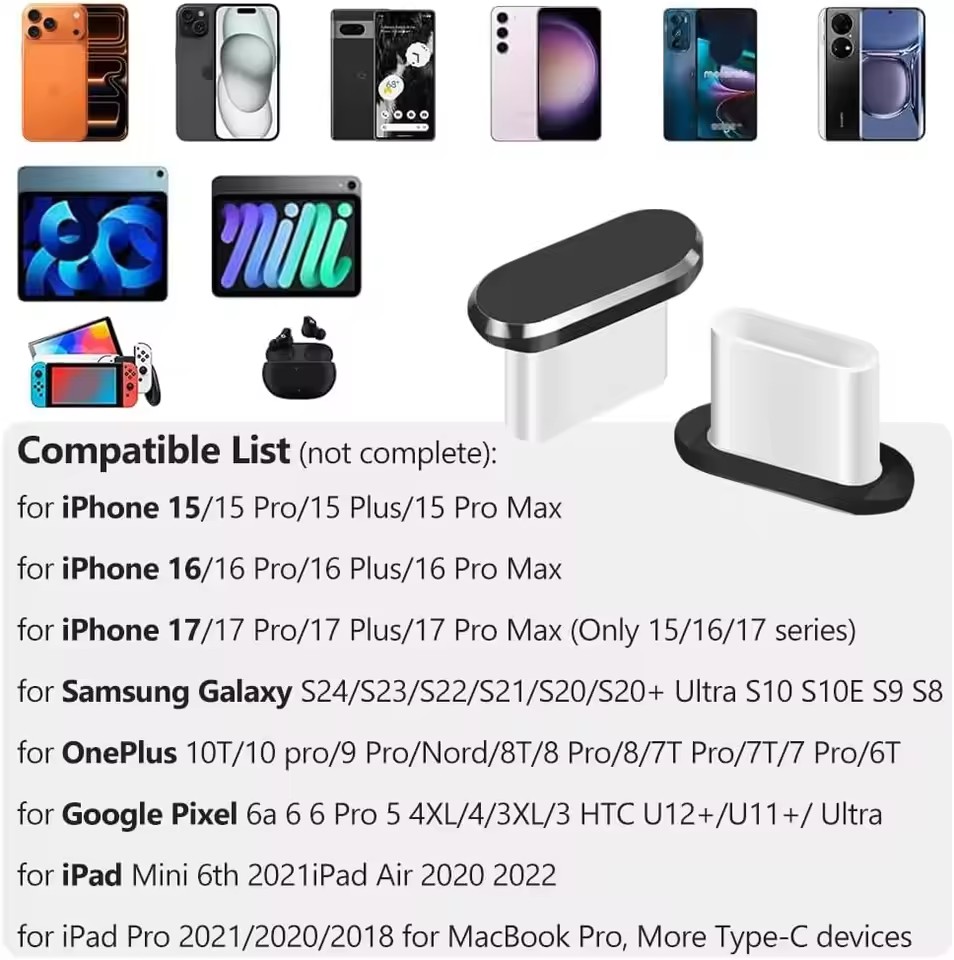 4Pcs USB C Dust Plug With Clea - Smart Home Samsung review and price